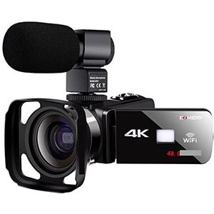 Videocamera, 18X Zoom 4K UHD Camcorder Live Streaming Webcam Professionele Videocamera's for Fotografie Outdoor IR Nachtzicht(32G SD Card)