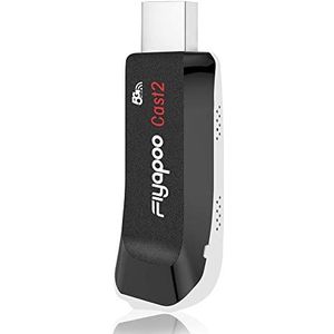 FIYAPOO Miracast Dongle 4K & 5G, Wireless Wi-Fi HDMI Dongle Streaming voor iPhone/iPad/Android/iOS/Window/Mac OS laptop, tablet, pc naar HDTV/monitor/projector (ondersteunt Miracast, DLNA, Airplay)