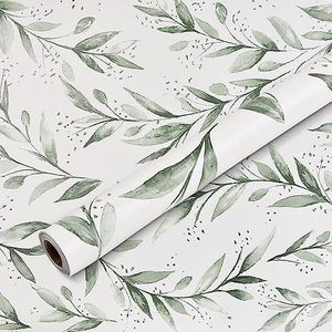 Vesaneae 300x44,5CM Patroon Groene Wilgenbladeren Zelfklevende Folie, Deurbehang Zelfklevend, Waterdichte Folie, Muurbehang, Meubelfolie - Groen Patroonbehang