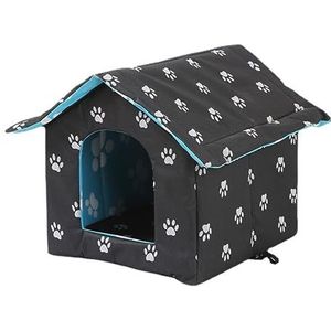 Donut Huisdier Bed Hondenhok Outdoor Cat House Waterdicht Outdoor Pet House Cat Shelter Cat Kennels Voor Outside Cat Beds Comfortabele Bank (Color : A, Size : 35 * 33 * 30cm)
