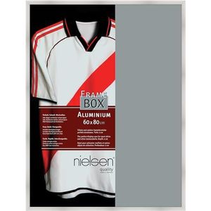 nielsen shirtlijst, 60 x 80 cm, Aluminium, Zilver mat, posterlijstom op te hangenin staand en liggend formaat, onbreekbaar kunststofglas, Framebox II