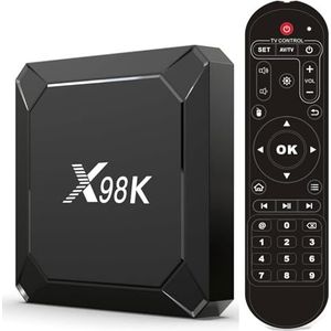 Android 13.0 Android TV Box X98K 4GB RAM 32GB ROM RK3528A CPU Quad Core Arm Cortex A53 Android Box ondersteuning 2.4/5.0GHz WiFi6 BT5.X 4K 100M Ethernet USB 3.0/2.0 TV Box Android