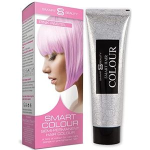 Smart Beauty Candy Floss Pink Pastel, semi-permanente haarkleuring, geen ammonie, parabenen, sulfaten of PPD, 100% veganistisch, grijsachtige vrije formule