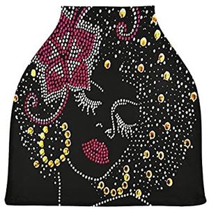 Zwart Golden Red Art Baby Autostoelhoes Luifel Stretchy Nursing Covers Ademend Winddicht Winter Sjaal voor Baby Borstvoeding Jongens Meisjes