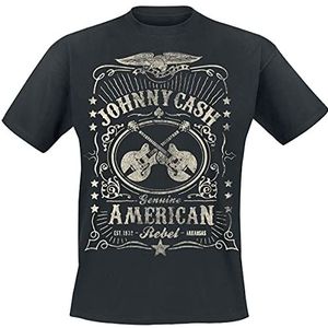 Cash, Johnny American Rebel T-shirt zwart XXL 100% katoen Band merch, Bands