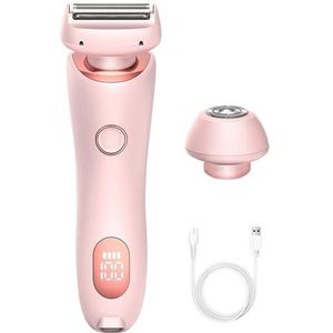 Elektrische scheermessen voor vrouwen - 800mAh elektrisch scheermesje | Nat en droog gebruik Elektrische scheermessen 2-in-1, Oplaadbaar elektrisch scheermesje met afneembare kop voor dames