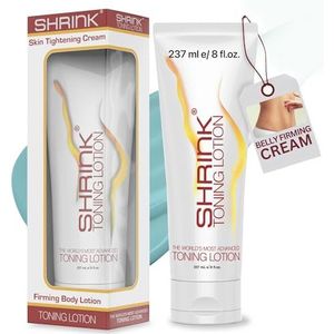 Shrink Toning Lotion – Heat Activated Skin Tightening Cream for Body - Reduces the Appearance of Cellulite and Stretch Marks with Caffeine, Vitamin E and CoQ10 (8 oz tube)