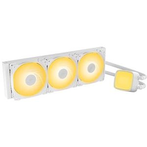 Geometric Future Eskimo Pro - 360 mm AIO CPU vloeistofwaterkoeler - RGB PWM Squama 2501W ventilator x 3- Fit Intel LGA 1700, AMDAM5 -wit- (GEO-EP-36W)