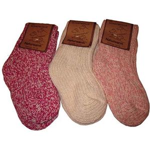 Wowerat Nowegersokjes verpakking van 3 wollen sokken baby kinderen