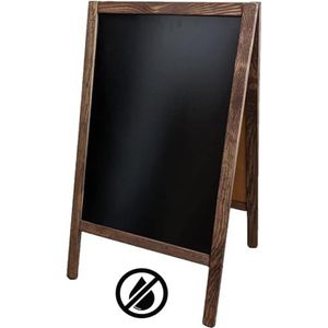 FKL DESIGN Home Deco 3 maten! Klant stopper reclame display stand up reclame bord krijtbord stand up klant stopper zwart houten frame reclame bord krijtbord (S 100 x 60 cm)