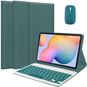 EHLCYS Keyboard Case For Xiaomi Redmi Pad Pro 12,1 Inch 2024 Uitgebracht, Afneembaar Draadloos Bluetooth Snoepkleurig Toetsenbord, Ultradunne Meerhoekige Standaardbehuizing Met Muis,Groen