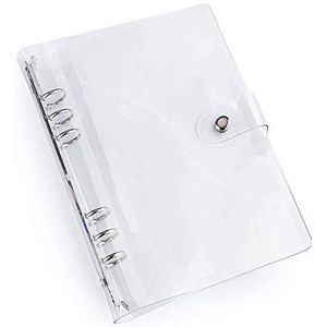 A5 Standaard 6 Gaten Clear Binder Covers PVC Notebook Ronde Ringband Cover Protector Losse Blad Map voor DIY Reizen Fotoalbum Persoonlijke Organisatoren Scrapbooking (240 x 190 mm)