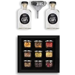 BEMBO Botanicals - MAAK JE EIGEN GIN - Complete DIY Gin Kit - 9 essentiële Botanicals en specerijen voor je Gin Tonic - Een complete set in elegante glazen potten - Een cadeau voor elke gelegenheid