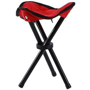 Lichtgewicht viskruk, draagbare klapstoel, visstoel met verstelbare poten, opvouwbare campingstoel met gaasrug en schouderband (Color : Red)