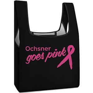 Ochsner Goes Roze Herbruikbare Boodschappentassen Opvouwbare Boodschappentassen Grote Opvouwbare Tote Tas Met Lange Handgrepen