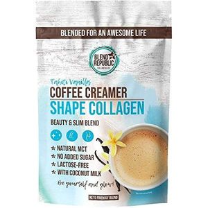 Tahiti Vanilla Collagecrème met biotische collageenpeptiden (collageenpoeder), kokosolie en MCT-olie, natuurlijke vanille 30 porties beauty routine