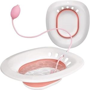 Zitbad Toilet Aambeien Postpartum Zorg, Zitbad for Aambeien, Postpartum Zorg, Perineum Verlichting, Perineaal Weekbad boven de Toiletbril, for Vaginale Anus Ontsteking Behandeling(Pink)