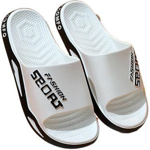 Slippers, Heren zomerpantoffels - Comfortabele sandalen for buiten en thuis om de hele dag te dragen,voor dames en heren(White,49 EU)