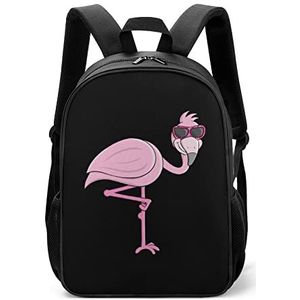 Leuke Zonnebril Flamingo Lichtgewicht Rugzak Reizen Laptop Tas Casual Dagrugzak voor Mannen Vrouwen