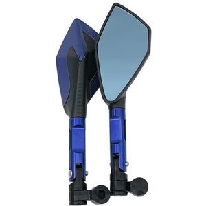 Motorfiets Achteruitkijkspiegel Achteruitkijkspiegels Zijspiegels Voor Yamaha XVS950 XV1900 XVS1300 XT660 WR250 WR125 XT125(BLAUW)
