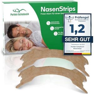 Perfekt-Schlafen24® 120x Neuspleisters tegen snurken - 66x19 mm - Anti snurk neusstrips - Slaap beter zonder snurken & adem beter tijdens het het sporten - Snoring Nose Strips