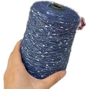 500g Color Dot Mohair Wool Thread for Hand Knitted Scarf Sweater Hat (Size : Denim Blue)