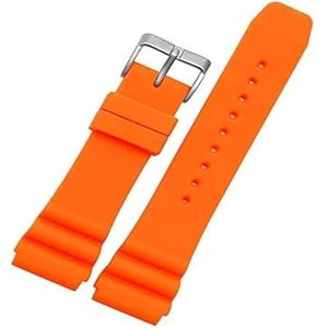 Kijk naar bands Horlogebanden 22 mm siliconen sportband horlogeband groen heren dames waterdicht rubber vervangende armband band riem horloge Dagelijks (Color : Orange, Size : 22mm)