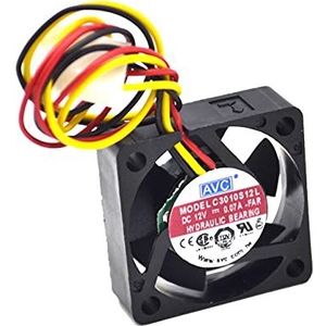 AVC C3010S12L DC12V 0.07A 3Pin 30MM Ultra-quiet Hard Drive Cooling Fan
