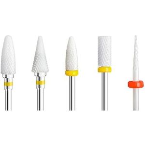 5 stuks keramische nagelkunstboorbits, roterende snijder, reinigingsapparaat for manicure, nagelfreesmachine, accessoires, verwijdering van nagelgelgereedschap(05 5Pcs)