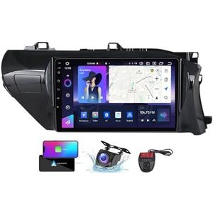 Android 13 2 DIN autoradio voor Toyota Hilux Pick Up AN120 2015-2020-GPS Navi | Gratis achteruitrijcamera| 9 inch Scherm met Carplay Android Auto/FM RDS DAB/BT/SWC/DSP Stereo(B,NF-4)