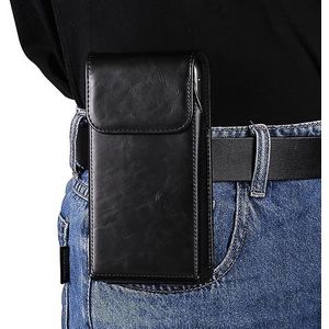 Protective Bag Lederen Universele Mobiele Telefoon Pouch met Riemclip Holster Case Compatible with Samsung Galaxy S20 FE, Note20, Note20 Ultra, s20 Ultra, s20 +, Note10Lite, Note10 +, A90, A21, A80, A