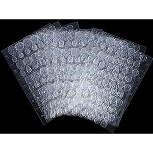 ANGGREK 600Pcs (50Sheet) Breathable Jelly Double Sided Adhesive Tabs Glue False Nail Glue Waterproof Transparent Clear Sticker Sticky Tape False Nail Tips