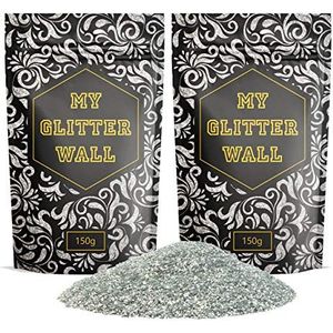MyGlitterWall 300G Glitter voor verf voor muren - zilveren verf glitter voor emulsie voor muren - decoraties perfect voor binnen en buiten