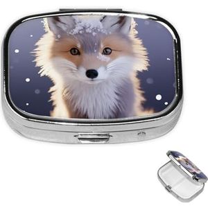 Pil Case Rechthoek 3 Compartiment Pillendoos Ronde Pil Organiseer Metalen Waterdichte Geneeskunde Organizer Doos voor Reizen Kleine Pillen Container Draagbaar voor Supplementen