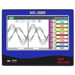 Datalogger Papierloze meerkanaals datalogger met touchscreen: registreert temperatuurcurve, druk, stroom en spanning (14 kanalen)