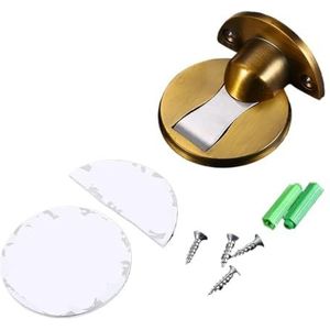 Roestvrijstalen magnetische deurstops, stalen deurstopper verborgen deurhouders, vloer, nagelvrije deurstop, meubelbeslag, deurstoppers binnenshuis, goudkleurig