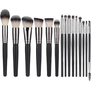 15 stks COMBO Make-up Borstel Set Artistry Borstels Kabuki Poeder Borstel Oogschaduw Stippling Borstel Premium Synthetische Make Up Borstel Set Voor Contouring Concealer Foundation Poeder Oogschaduw