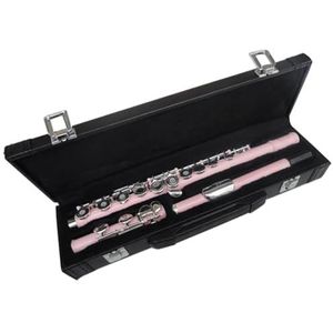 Dwarsfluit Muziekinstrument Roze Fluit 16 Gaten C-toon E-sleutel Openingsgat Vergulde Zilveren Sleutels Fluit Met Koffer En Accessoires