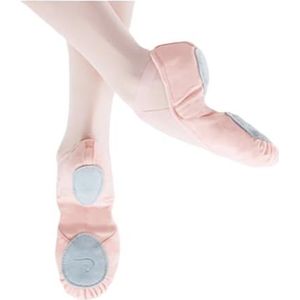 LHSJYG Ballerina's, stretch, canvas, balletdansschoenen, slippers, split, zachte zool, ballerina, katoen, elastische stof, buiktraining, jazz-sportschool, yoga-oefening (snoeproze, 33)