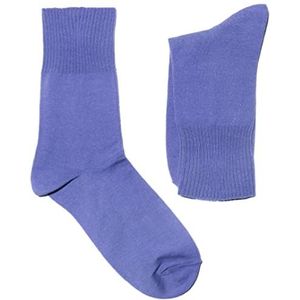 Weri Spezials Dames gezondheidssokken diabetici-sokken in 20 moderne effen kleuren, met zachte rand zonder rubber van katoen.
