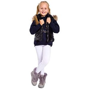 SOFTSAIL Thermolegging voor meisjes, gevoerde winterlegging van katoen, kinderleggings, wit, 13 Jaren