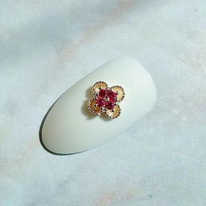 10 stuks luxe bloemen hart ovaal ster nagel kunst onderdelen zirkoon kristal manicure nagels accessoires benodigdheden decoraties bedels-MG779-4