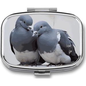 Duiven pillendoos pillendoosje schattige pillenorganisator pilhouder medicijn pillenorganisator pillencontainer dagelijkse pillenorganizer kleine pillendoos pillendoosje voor portemonnee zak