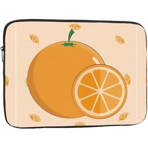 Cartoon Fresh Orange Laptop Bag, Duurzame Schokbestendige Koker, Handheld Draagbare Laptop Tas Voor 15 Inch Laptop.