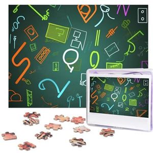 Wiskundige vraagpuzzels, gepersonaliseerde puzzel, 500 stukjes, legpuzzels van foto's, fotopuzzel voor volwassenen, familie (51,8 cm x 38 cm)