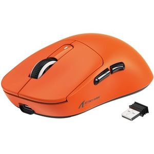 VGN GAMEPOWER ATTACK SHARK X3 SUPERLIGHT Draadloze Gaming Mouse, 49g Lichtgewicht Muis, 26000DPI, PixArt PAW3395, Programmeerbare, Bluetooth/2.4G/Bedrade, PTFE-voeten, 200 uur Batterij, PC/Mac, Oranje