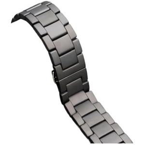 20mm 22mm Keramische band Fit for Samsung galaxy 3 horloge 46mm 42mm gear s3 Band actieve 2 40 44mm Horloge keramische band(Color:Black classic matte,Size:20mm)