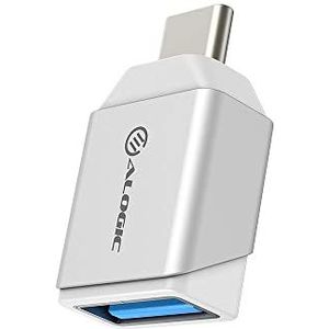 ALOGIC USB C naar USB A adapter, USB 3.1 (5 Gbps), compatibel met MacBook Pro/Air 2020, Dell XPS, iPad Air 2020, iPad Pro, USB-C smartphones en meer - Zilver