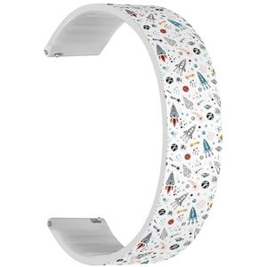 RYANUKA Solo Loop band compatibel met Ticwatch Pro 3 Ultra GPS/Pro 3 GPS/Pro 4G LTE / E2 / S2 (Space Kids) Quick-Release 22 mm rekbare siliconen band band accessoire, Siliconen, Geen edelsteen