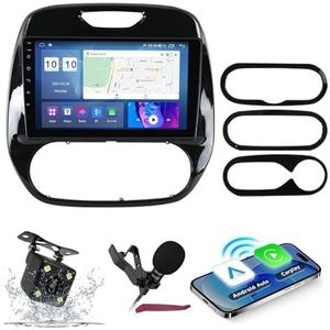 Android 14 Auto Stereo Navi voor R-enault Kaptur (2016-2019) 9 ""QLED-scherm Autoradio met draadloze carplay Android Auto GPS-navigatie met Bluetooth5.0 HIFI FM 5G-WiFi SWC RDS MIC,M200s